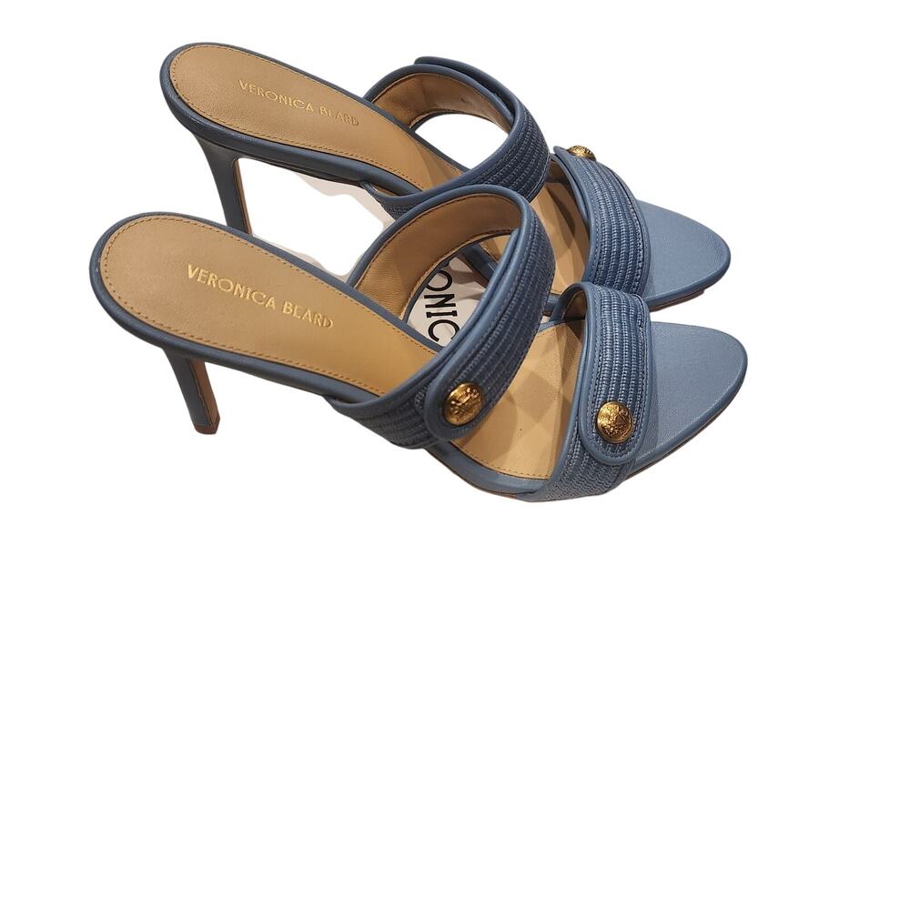 Veronica Beard Sona blue sandals size 8.5 - Picture 3 of 7